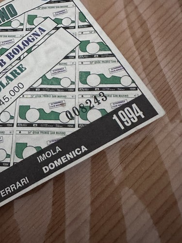 Ayrton senna formula ticket - ayrton, 1