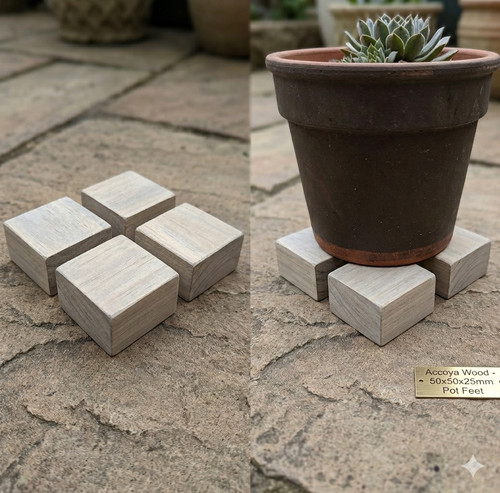 Accoya wood planter feet - planter,
