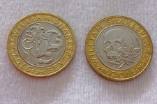 X2 Rare Shakespeare Coins