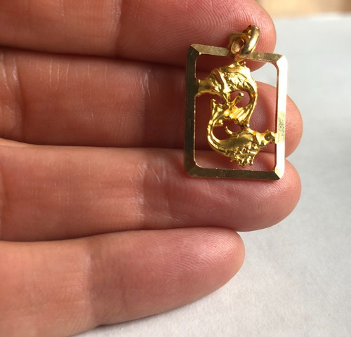 Gold solid 18k - gold, pendant