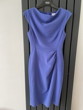LK Bennett Size 8 Lila Cornflower Blue Shift Occasion Formal Dress VGC 