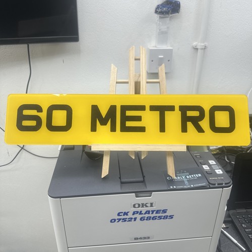 Metro number plates - number,