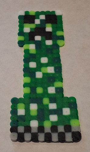 Perler beads creeper - beads,