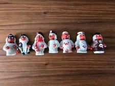 7 x Vintage 1970s The Wombles Cake Candle Holders/Pencil Toppers.