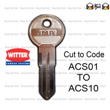 Witter, Tow Trust, PCT Towbar Key Keys Cut to Code ACS Series (ACS01 to ACS10)