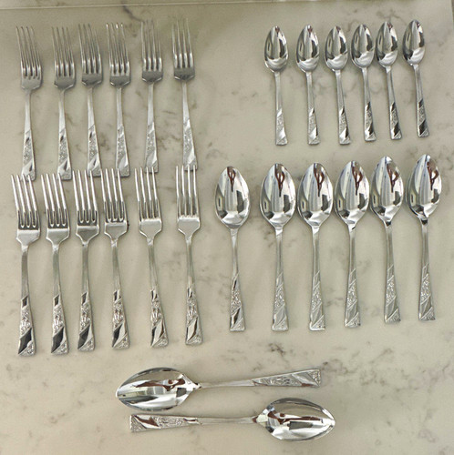 24pc stainless steel geometric - 24pc,