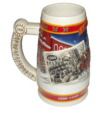 "1900-1999 A CENTURY OF Holiday TRADITION" 1999 Budweiser / Christmas Beer Stein