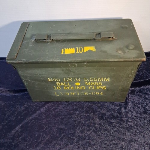 Metal military ammo box empty - military,