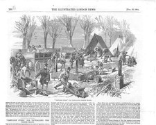 Original Old Antique Print Campaign Ovens For French Troops 1854Victorian