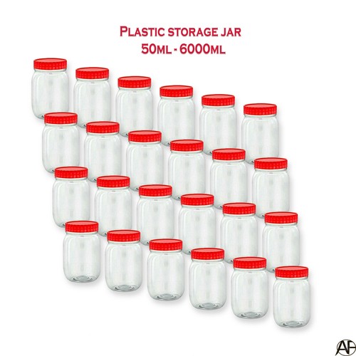 Clear plastic storage jar - clear,