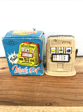 Plastic Marks Set - Tiny One Arm Bandit Fruit Machine Toy Made In Japan Boxed