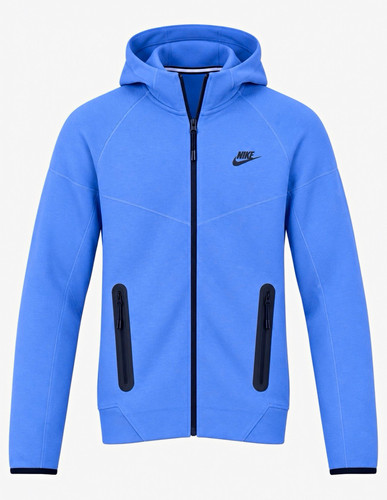 Nike blue full zip hoodie - zip,