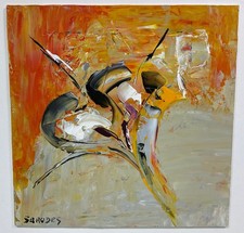 Jean Louis Serodes-Abstract OriginalPainting on Canvas-Palette Knife Art-French