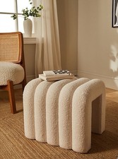 White Small Wave Footstools