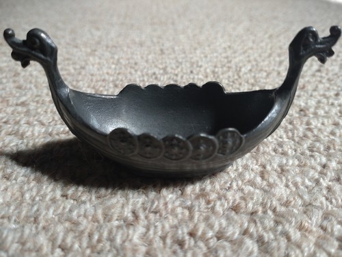 Pewter norse viking ship - pewter,