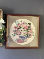 Vintage tapestry flower - vintage,