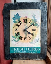 Natural Slate and Decoupage Wallclock