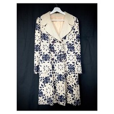 70s VTG double breasted linen