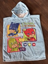 Childs PJ MASKS Hooded Poncho Towel Bath Beach Swimming Holiday