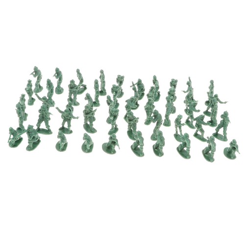 100x plastic green army men - plastic,