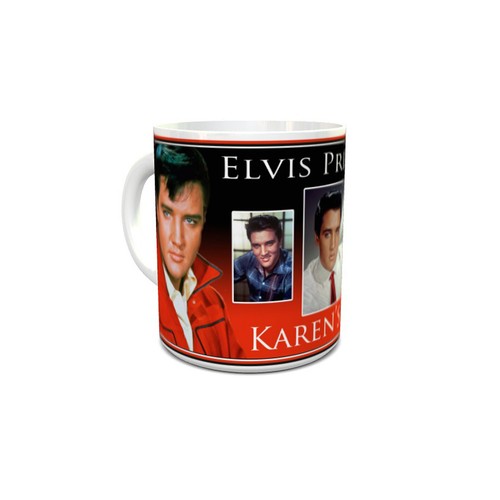 Elvis presley personalised mug - personalised,