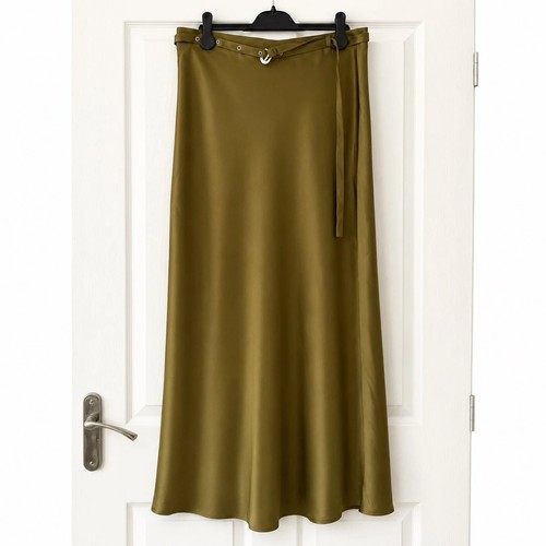 Zara satin midi - zara, olive