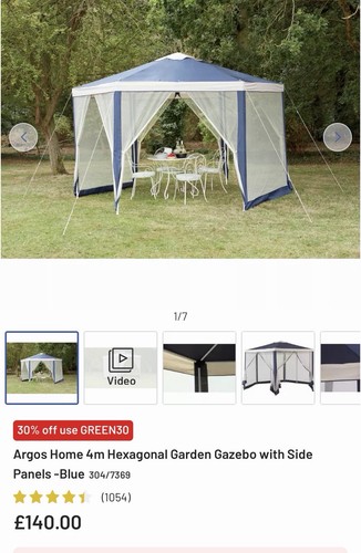 Argos home hexagonal - 4m, garden