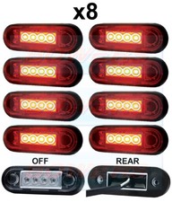 8x EASY FIT RED REAR LED