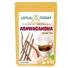 Lotustoday  All Natural Ashwagandha Herbal Tea 20 Tea Bags Indian Ginseng