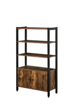 HOMCOM Multifunctional Bookshelf Storage Cabinet Bookcase w/ Shelves & Cupboard
