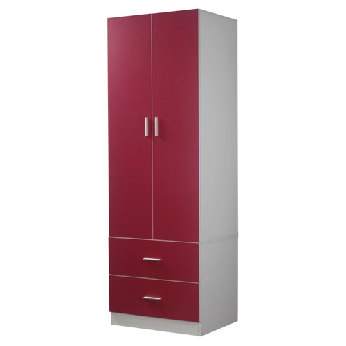 Wooden double door wardrobe - wardrobe, 2