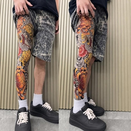 Printed tights fake tattoo - printed,