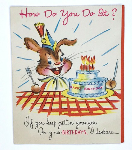 Vintage 1950s birthday card - 1950s,