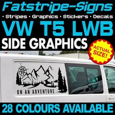 to fit VW T5 LWB ON AN ADVENTURE STICKERS GRAPHICS DECALS DAY VAN CAMPER