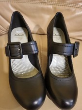 Clarks Black Leather Mary Jane