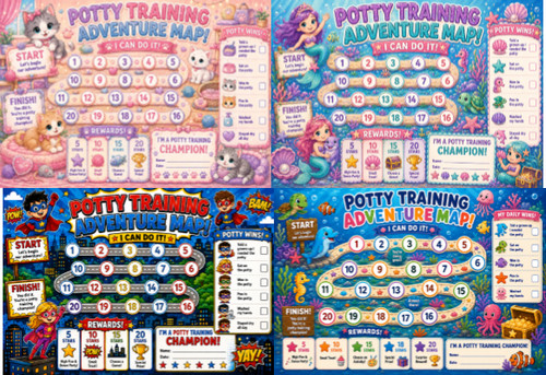 Potty training adventure - training, map