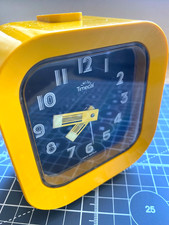 Vintage 1970s Smiths TimeCal Yellow Plastic Alarm Clock