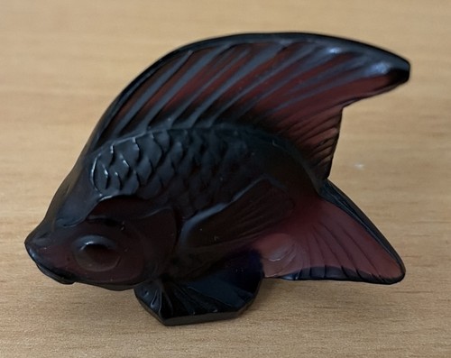 Lalique purple glass - lalique, fish