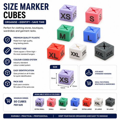 Coat hanger size cubes - 50,
