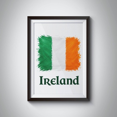 Ireland flag wall - ireland, print