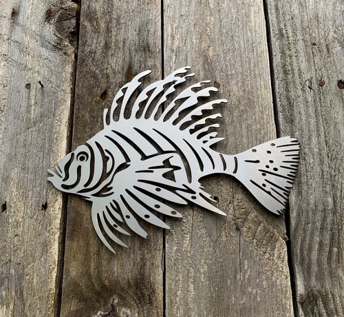 Lion fish steel wall art - fish,