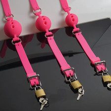 Lockable Bondage Ball Gag Open