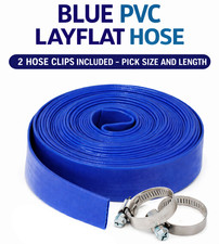BLUE PVC LAYFLAT HOSE & WITH 2