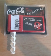 Vintage 1997 Coca Cola Coke Eat Sleep Drink Football Rattle In Box