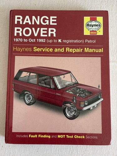 Haynes manual range rover - haynes,