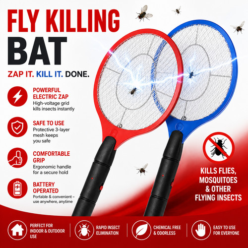 Bug zapper racket - electric, fly