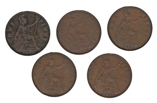 George one penny - george, coins