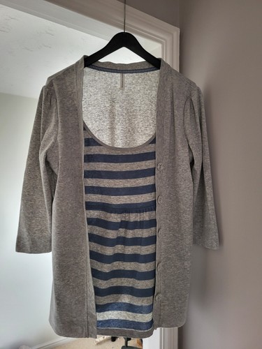 Blue grey striped - blue, &