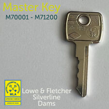 Lowe And Fletcher M70 Series Master Key M70001 to M71200 L&F Silverline Dams