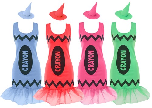 Ladies crayon dresses book day - ladies,